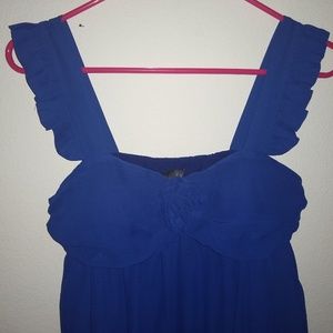 Royal Blue Dress- bubble hem bottom